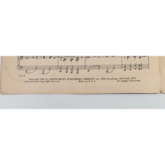 Jersey Bounce 1941 Vintage Sheet Music Piano Voice Guitar Easy Listening - Picture 3 of 4